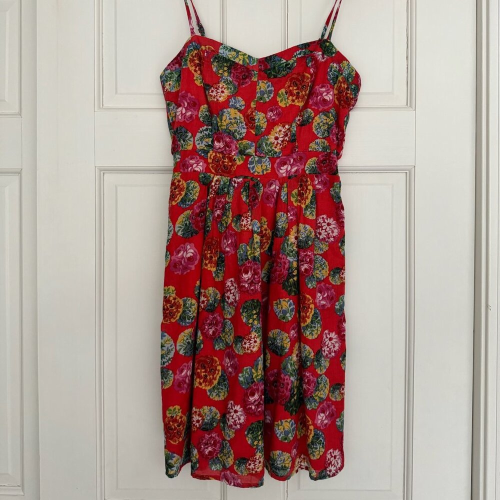 S Bright Multicolored Floral Paraella Dress